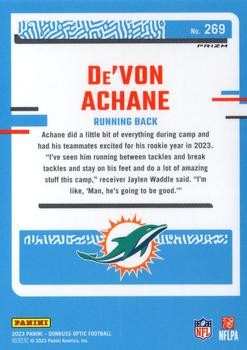 2023 Donruss Optic #269 De'Von Achane Pink PSA 9