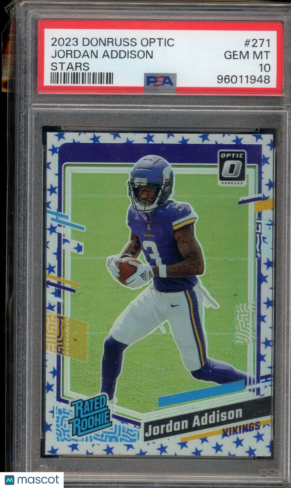 2023 Donruss Optic #271 Jordan Addison Stars PSA 10