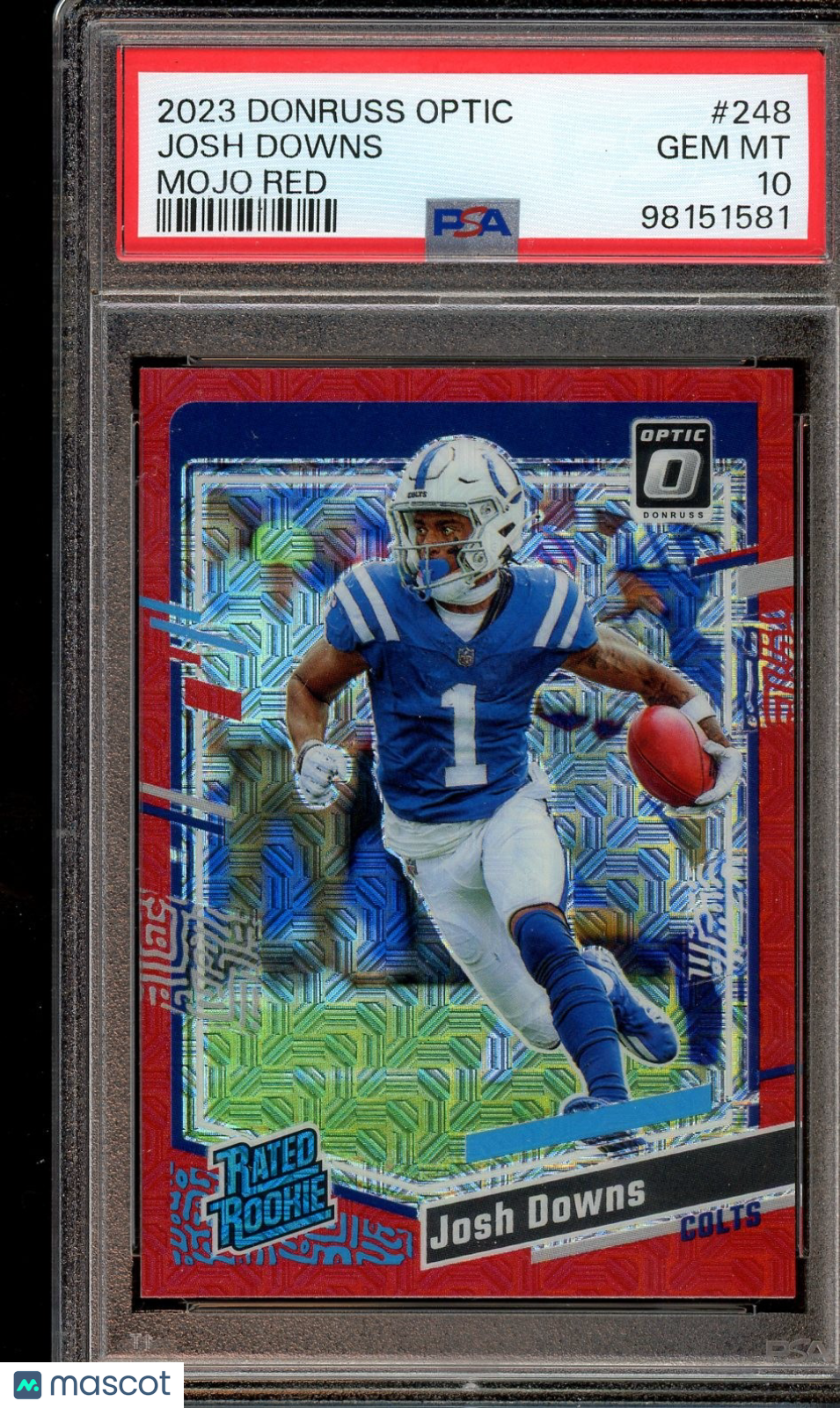 2023 Donruss Optic #248 Josh Downs Red Mojo PSA 10