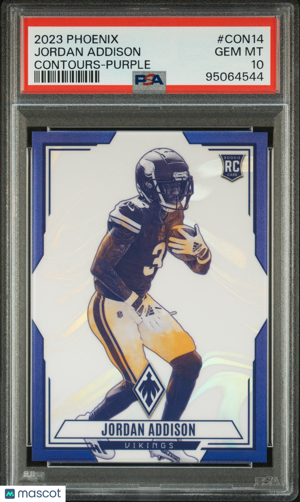 2023 Panini Phoenix Contours #CON14 Jordan Addison Contours-Purple PSA 10