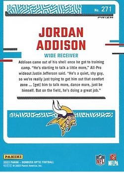 2023 Donruss Optic #271 Jordan Addison Purple Shock PSA 10