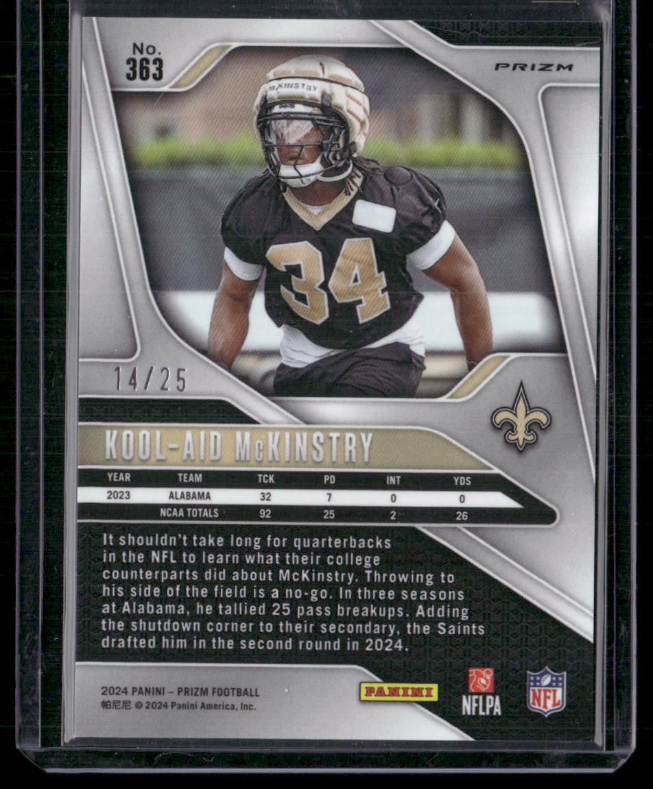 2024 Panini Prizm Football Kool-Aid McKinstry #363 Navy Camo RC 14/25
