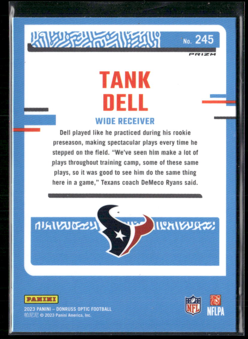 2023 Panini Donruss Optic Prizm Tank Dell #245 Blue Rocket
