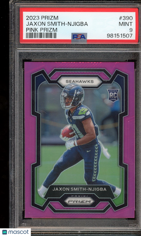 2023 Panini Prizm #390 Jaxon Smith-Njigba Pink PSA 9