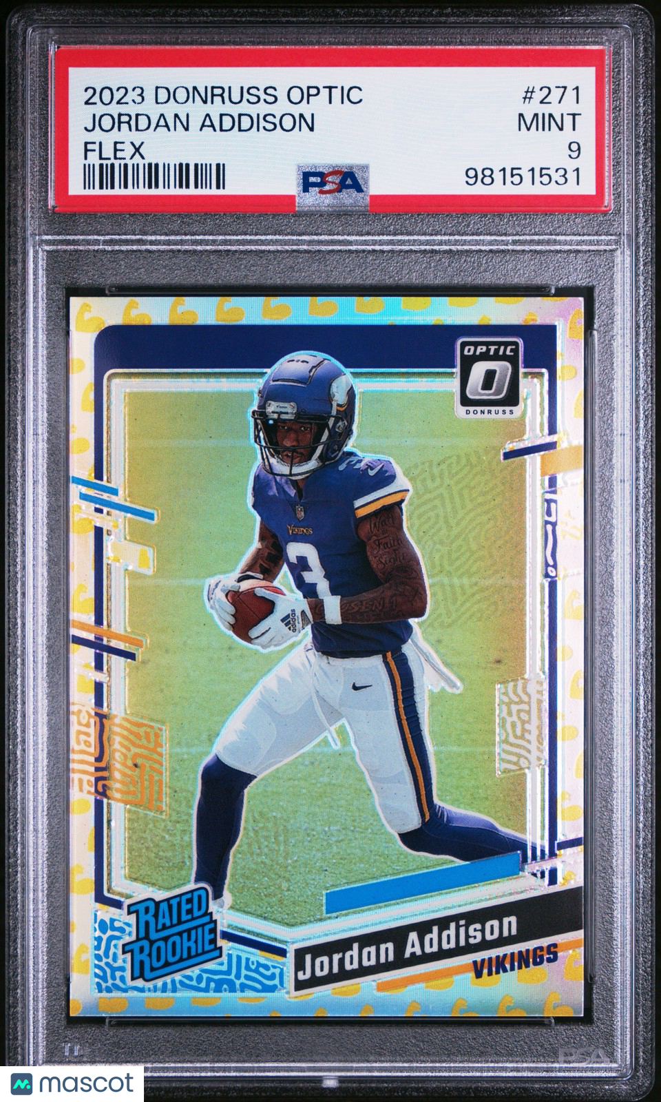 2023 Panini Donruss Optic #271 Jordan Addison Flex PSA 9