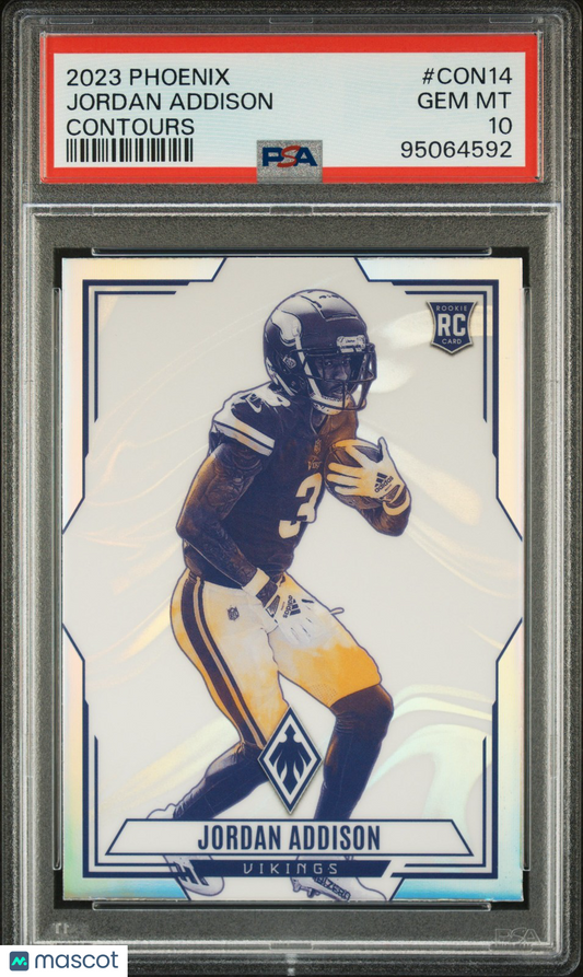 2023 Panini Phoenix Contours #CON14 Jordan Addison PSA 10