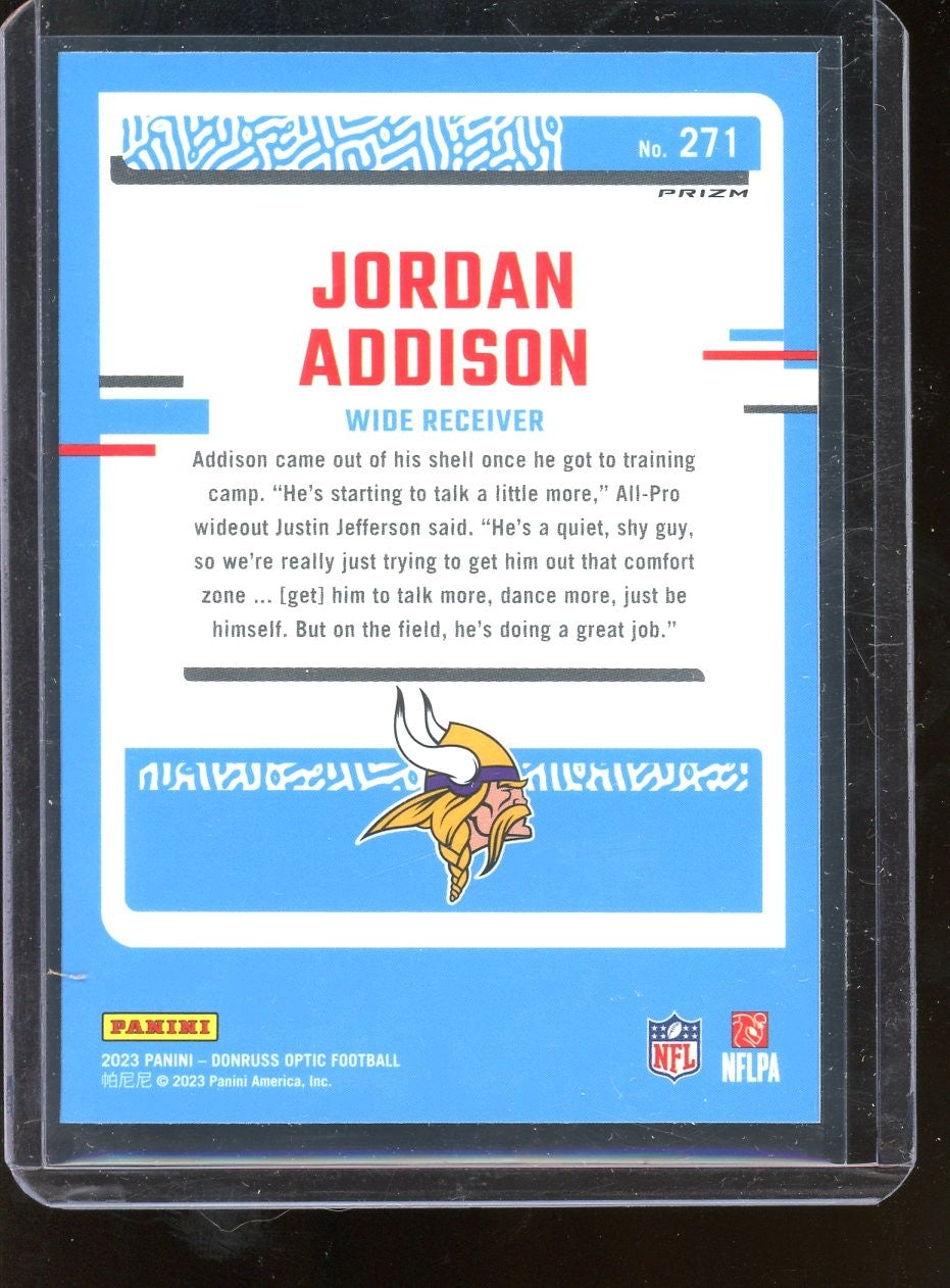 2023 Donruss Optic #271 Jordan Addison One Hundred