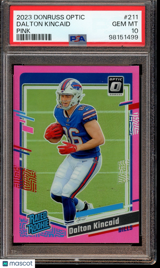 2023 Donruss Optic #211 Dalton Kincaid Pink PSA 10