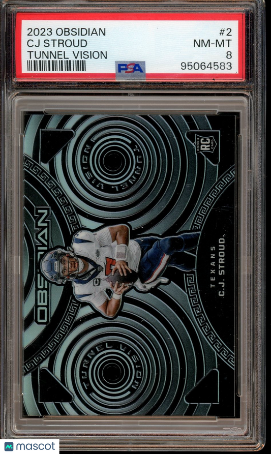 2023 Panini Obsidian #2 C.J. Stroud Tunnel Vision PSA 8 #/135
