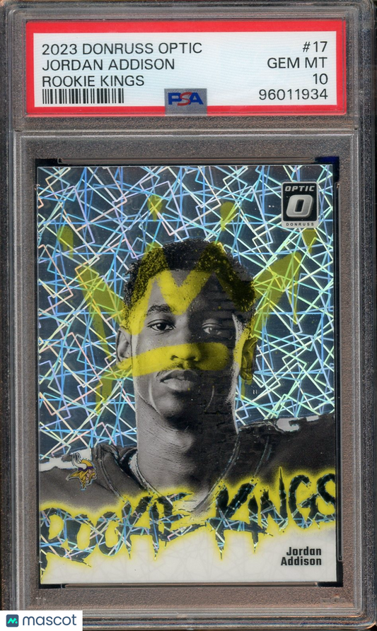 2023 Donruss Optic #17 Jordan Addison Rookie Kings PSA 10