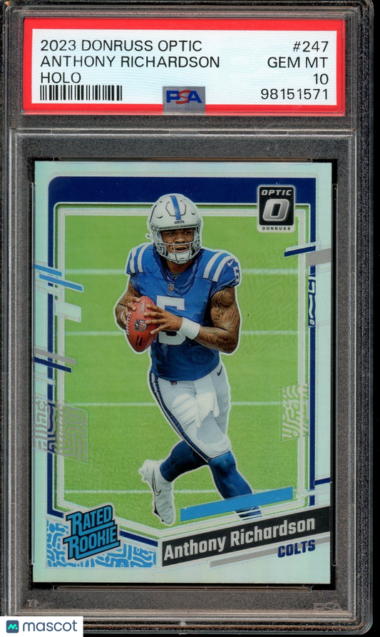 2023 Donruss Optic #247 Anthony Richardson Holo PSA 10