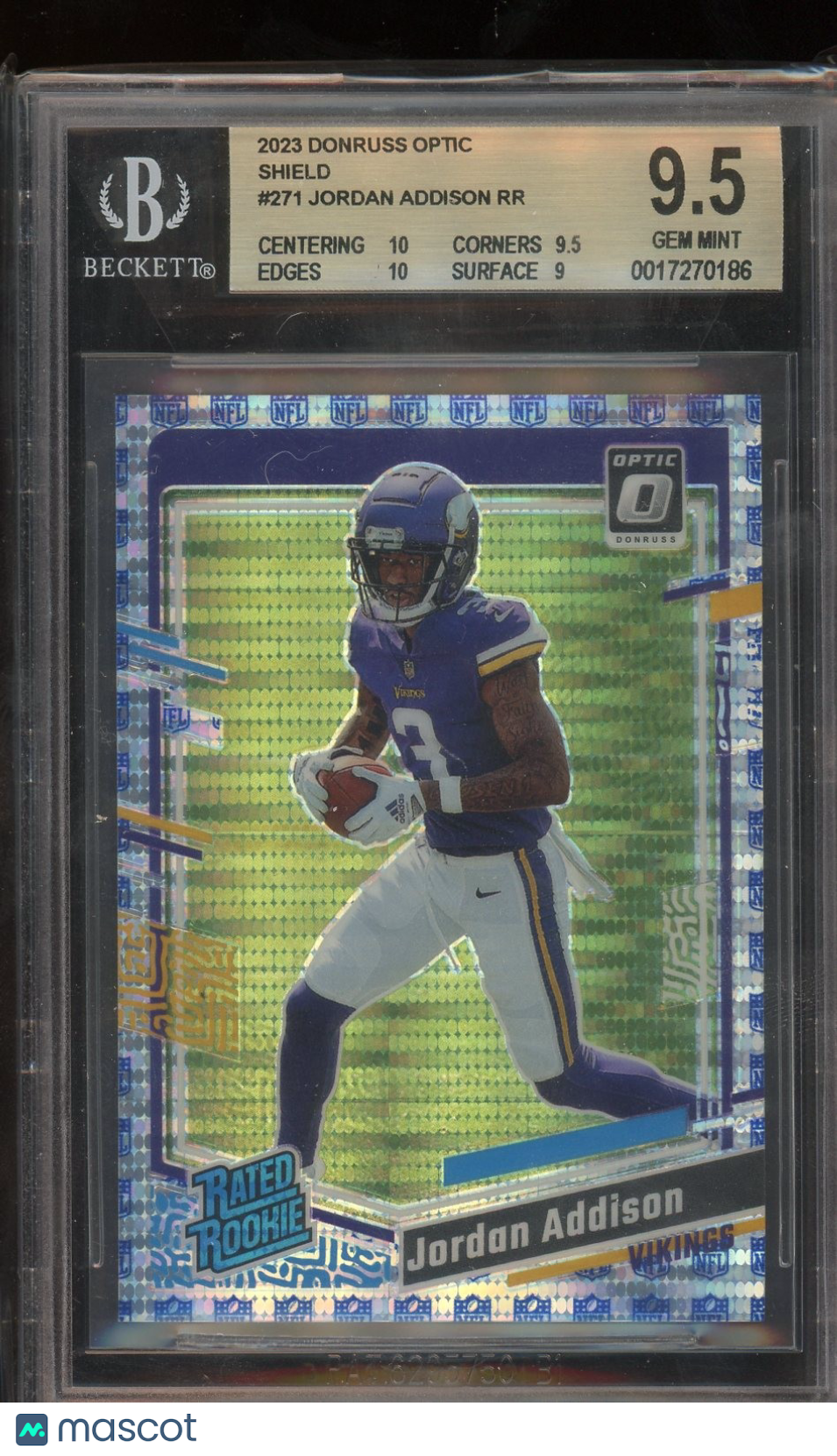 2023 Donruss Optic #271 Jordan Addison Shield #/32