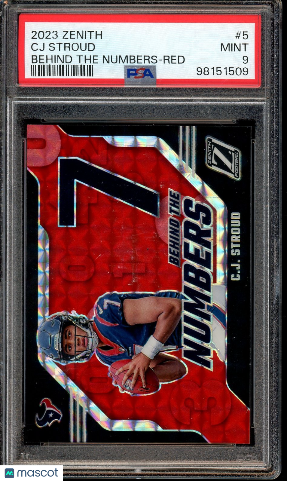 2023 Panini Zenith #5 C.J. Stroud Behind the Numbers Red PSA 9