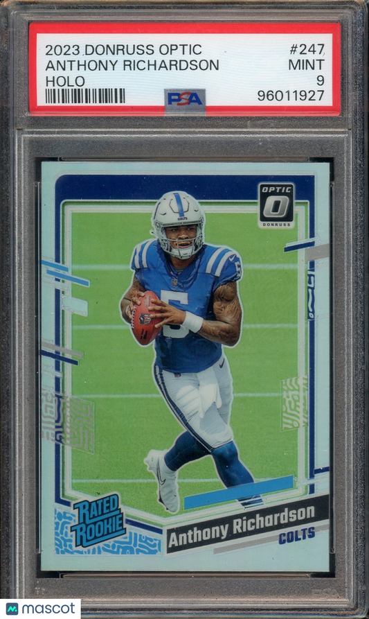 2023 Donruss Optic #247 Anthony Richardson Holo PSA 9