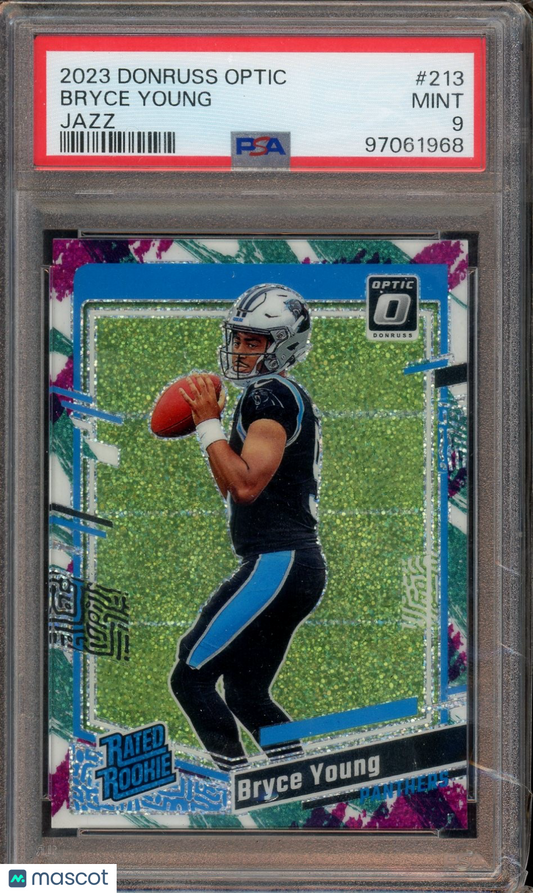 2023 Donruss Optic #213 Bryce Young Jazz PSA 9