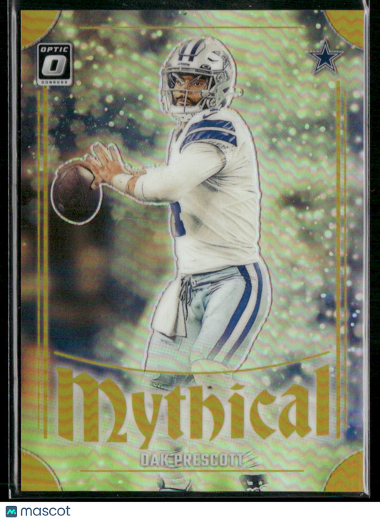 2023 Panini Donruss Optic Prizm Mythical Dak Prescott #6 Gold 04/10