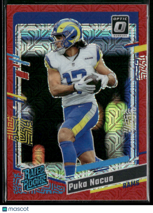 2023 Panini Donruss Optic Prizm Puka Nacua #238 Red Mojo