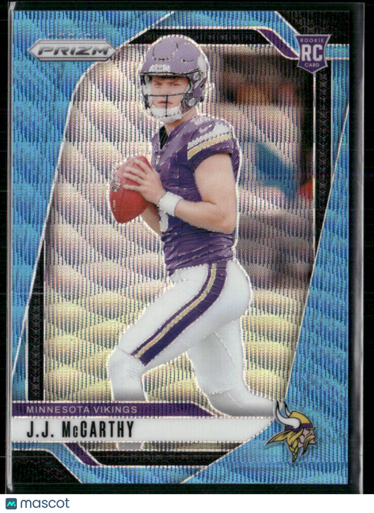 2024 Panini Prizm J.J. McCarthy #400 Blue Wave RC 071/230