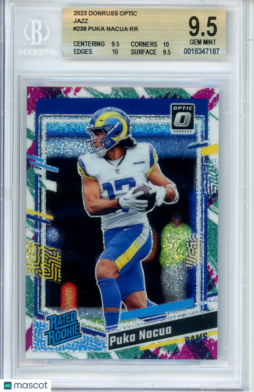 2023 Donruss Optic Jazz Puka Nacua RR #238 BGS 9.5