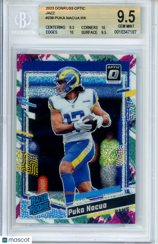 2023 Donruss Optic Jazz Puka Nacua RR #238 BGS 9.5