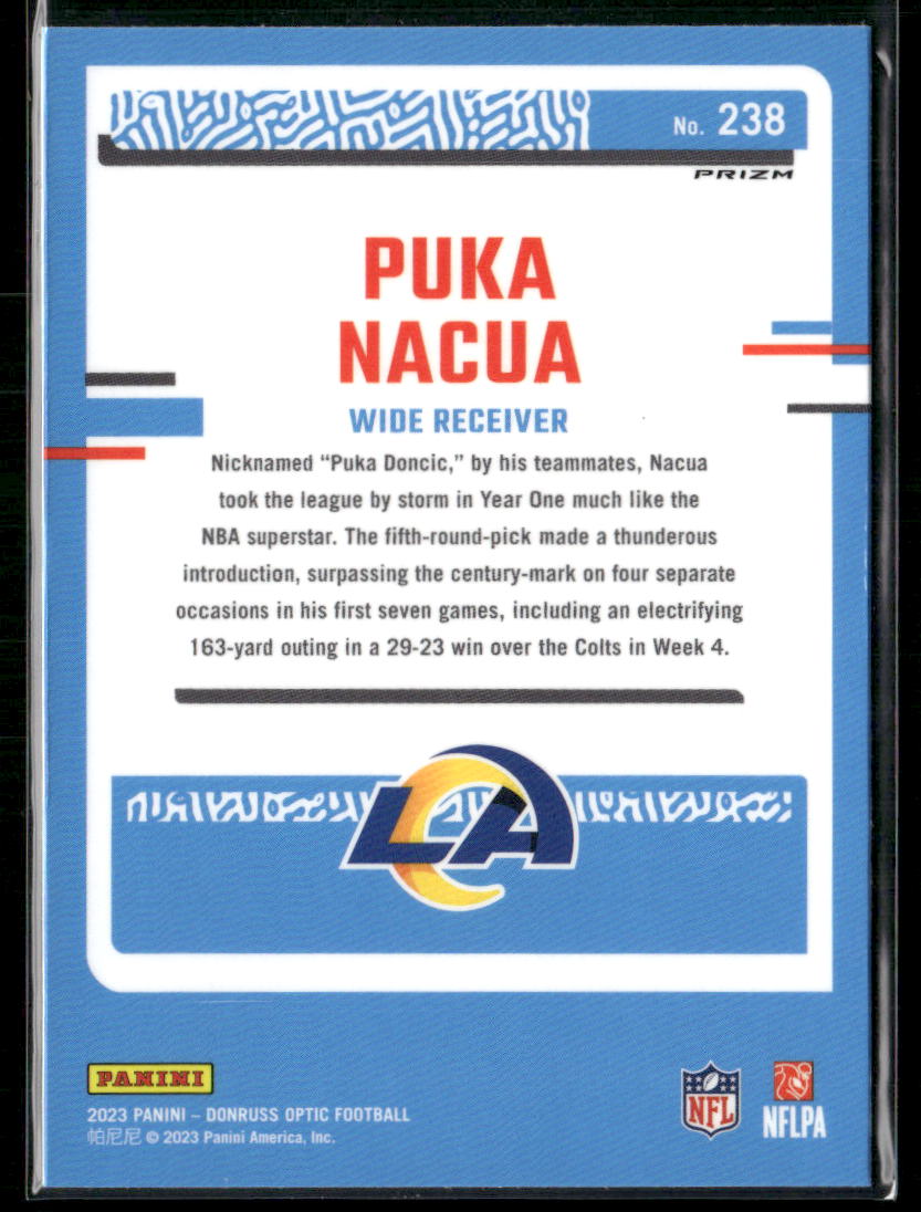 2023 Panini Donruss Optic Prizm Puka Nacua #238 Red Mojo