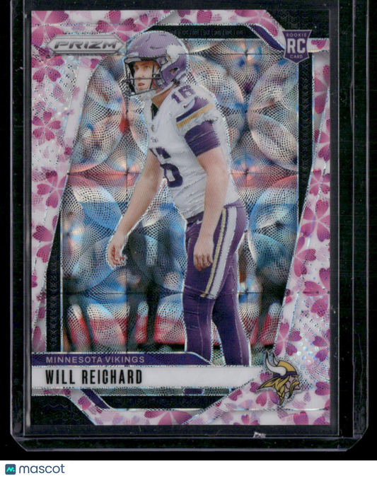 2024 Panini Prizm Football Will Reichard #396 Cherry Blossom RC 10/15