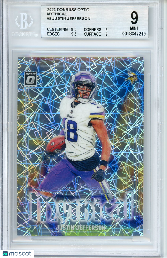 2023 Donruss Optic Mythical Justin Jefferson #9 BGS 9