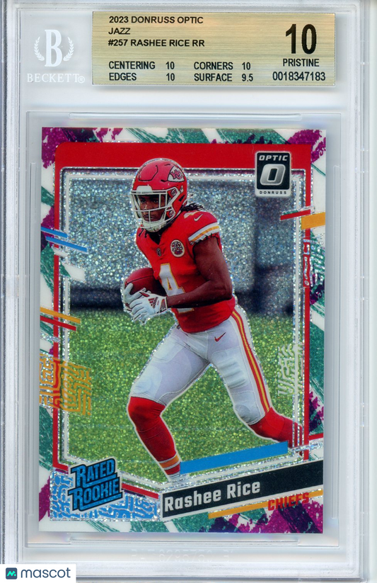 2023 Donruss Optic Jazz Rashee Rice RR #257 BGS 10